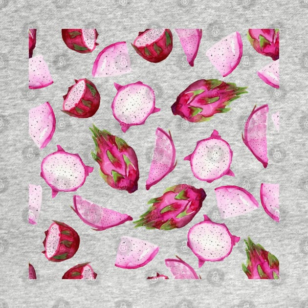 Dragon Fruit Pitaya Pinky Pattern by gronly